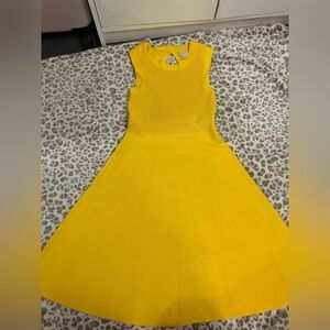 Michael Kors Vibrant Yellow Midi Dress